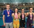 Bild: rbg
Auf Medaillenjagd ging ein Quartett des Tirschenreuther Schwimm-Clubs bei den offenen Thüringer Meisterschaften in Erfurt (von links): Fynn Legat, Anna Schwöd, Sandra Beinrucker und Milena Franz.