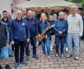 Bild: Dietmar Völkl/exb
Musikalische Grüße gab es von der Stadt- und Jugendblaskapelle „Grenzlandbuam“ Bärnau für Norbert Danhof zum 75. Geburtstag.