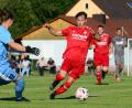 Bild: ham
Julian Kiener (rechts) hatte eine der wenigen Pfreimder Offensivaktionen vor der Pause. Doch Fortuna-Keeper Enrico Sommer drängte den Youngster der SpVgg noch entscheidend ab.