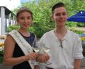 Bild: gsp
Petronella und Hamecker, die Repräsentanten der Partnerstadt Bad Bergzabern, kosteten auch bei der Weinprobe.