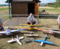 Bild: stg
Modellflieger sind das große Hobby von Christian Leypold, Edgar Schindler und Armin Weber (von links).