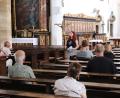 Bild: Corinna Groth
In der Marienkirche berichtrete Stadtführerin Patrizia Zimmermann über Christian Augusts Konversion und seine religiöse Toleranzpolitik.