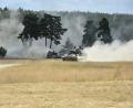 Bild: Florian Wagner/exb
Panzerhaubitzen bei der Übung in Grafenwöhr.