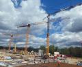 Bild: Landratsamt Tirschenreuth/exb
Reger Betrieb herrscht beim Neubau der Realschule Kemnath. Die Baufortschritte sind gut erkennbar.