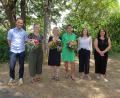 Bild: GMS Ammersricht/exb
Konrektorin Susanne Hajri (rechts) und Rektor Markus Lacher (links) verabschiedeten (von links) Magdalena Passauer, Birgit Sonntag, Brigitte Simmerl und die Teamlehrkraft Lisa Borst.