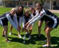 Bild: A. Schwarzmeier
Die Faustballerinnen der TSG Mantel-Weiherhammer freut sich über den Titelgewinn in der Landesliga Ost.