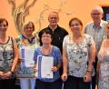 Bild: rgr
Charlotte Goller ist neue Vorsitzende des VdK. (Von links) Bettina Strohmeier, Hildegard Haupt, Claudia Tauber, Rudi Haupt, Charlotte Goller, Karl Schröder und Katharina Glas.