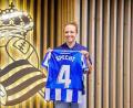 Bild: Real Sociedad San Sebastian/exb
Michaela Specht bei ihrer Präsentation als neue Spielerin von Real Sociedad San Sebastian.