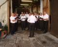 Bild: wmr
Der Männergesangverein Mitterteich beim Musiksommer in der Zoiglgaststätte Lugert..
