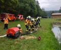 Bild: gi
Die Aktiven der Feuerwehren Moosbach und Burgtreswitz legen sich bei der Leistungsprüfung ins Zeug.