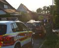 Bild: dob
Im eng bebauten Wohngebiet in der Nähe des Vohenstraußer Freibads kam es zu einem größeren Blaulichteinsatz.
