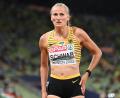 Bild: Angelika Warmuth/dpa
Corinna Schwab ist nach ihrem 200-Meter- Lauf enttäuscht.