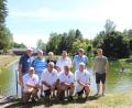 Bild: soj
Das Aufsichtspersonal der Wasserwacht-Ortsgruppe Brand (vorne, von links) Stefan Brunner, Günther Potzkai, Klaus Bader und Konrad Keller sowie Mitglieder des Fördervereins Freibad Selingau (hinten, von links) Josef Söllner, Vorsitzender Bernd Würstl, Walter Fischbach, Alexander Heinl und Thomas Graf mit Bürgermeister Wolfgang Söllner.