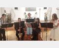 Bild: gis
Das Quintett Dudalis mit seiner Leiterin Boshena Korchysnka (Mitte).