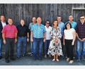 Bild: Staatliches Bauamt/Willer/exb
Verdiente Mitarbeiter des Staatlichen Bauamtes werden geehrt: (von links) Bereichsleiter Straßenbau Tobias Bäumler, Stefan Heumann (Vorsitzender des Personalrats), Behördenleiter Roman Beer, Johann Fehlner, Peter Hüttner, Susanne Schrempel, Birgit Bodensteiner-Blendl, Michael Bartmann, Martina Aust, Thomas Schönfelder und Johann Pirzer.