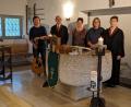 Bild: jzk
Robert Baier, Lektor Werner Schlöger, Heidi Raab, Organistin Regina Kraitzek und Prädikantin Gertraud Burkhardt (von links) feierten den Gottesdienst „Wegzehrung“ in der Immenreuther Christuskirche.