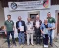 Bild: KSRK Mitterteich/exb
Ehrungen standen bei der KSRK Mitterteich an. Im Bild (von links) Vorsitzender Wolfgang Danler, Michael Hösl, Manfred Heinrich und Walter Siller sowie Evelin Badstieber und Stefan Badstieber.