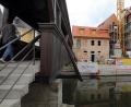 Bild: Wolfgang Steinbacher
Die Schiffbrücke mit rechter Hand dem Bootshaus. Hier soll die Fernwärmeleitung zum "Bootshaus an der Vils" entlanglaufen.