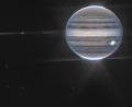 Bild: dpa/ dpa/ESA, CSA, Jupiter ERS Team; image processing by Ricardo Hueso (UPV/EHU) and Judy Schmidt/AP | NASA
Dieses von der NASA zur Verfügung gestellte Bild zeigt ein Falschfarbenkompositbild des Jupiter, das vom James Webb Space Telescope aufgenommen wurde.