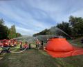 Bild: Schüßler/exb
Die Feuerwehr Schwarzenbach hat das Löschbecken schon bei einer Übung ausprobiert. Es fasst 15 000 Liter Wasser.