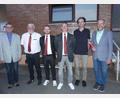 Bild: rn
Zweiter Bürgermeister Karl Lorenz (rechts) und Stadtverbandsvorsitzender Dieter Kies (links) gratulieren (von links) Matthias Haberberger, Michael Brüchner, Thomas Mikolei und Ulrich Hesl zur Wiederwahl.