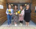 Bild: amö
Rektorin Christine Schneider begrüßte die neuen Lehrerinnen Marlene Bodensteiner, Lena Seitz und Romina Hegel (von rechts).