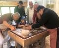 Bild: wro
Durch den Beitrag der Gesellschaft "Steinwaldia" am Tag des offenen Denkmals wurde die Glasschleif wieder zu einem Handwerksbetrieb. Die Vorgänge und die Hintergründe, die zur Blüte und zum Niedergang des Gewerbes führten, erläuterte der Historiker aus Wiesau, Adalbert Busl (2. von rechts).