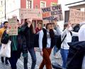 Bild: Stephan Huber
Die Demonstranten zogen am Freitag vom Maltesergarten zum Marktplatz.