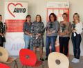 Bild: Hirsch
AWO-Kreisvorsitzende Ulrike Roidl (Zweite von links) ehrte langjährige Mitarbeiterinnen (von links): Sabrina Spandl, Bettina Vogl, Sabine Glaab, Birgit Schleicher, Andrea Müller, Barbara Kuhn, Katrin Nietsch, Anja Walzenbach und Daniela Friedrich.