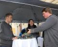 Bild: ads
Beseelt vom Glauben ging Passionisten-Pater Benedikt (rechts) die Volksmission in Amberg an.