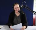 Bild: olr
Autorin Agnes Gerstenberg liest im Podcast-Studio aus ihrem Debütroman "Unberührt".