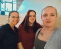 Bild: Samantha Lindner/exb
Das Trainerinnen-Team der Weigendorfer Tanzgarde bilden (von links) Natalie Batz, Yvonne Walter und Samantha Müller.