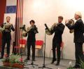 Bild: cog
Das German Hornsound Quartett mit (von links) Stephan Schottstädt, Andrés Aragón Ayala, Timo Steininger und Christoph Ess nahm die begeisterten Zuhörer mit in die Wolfsschlucht.