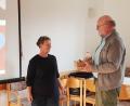 Bild: njn
Elfriede Weickart (links) referierte zum Thema Demenz. Mit auf dem Bild Seniorenbeauftragter Roland Lochner.