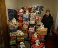 Archivbild: tk
So sieht es jedes Jahr im November bei Dieter und Helga Münch in Amberg aus Das Ehepaar beteiligt sich als offizielle Sammelstelle an der Aktion "Weihnachten im Schuhkarton".
