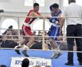 Archivbild: Hubert Ziegler
Schon beim Boxkampf vor ein paar Wochen auf der Dult (Bild) standen sich Kirill Burbach (links) vom BC Amberg und Vadim Filipovic gegenüber. Im Finale der bayerischen Meisterschaft trafen sie wieder aufeinander.