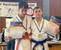 Bild: Hammer/exb
Bronze für Lennox Doossche (links) und Gold für Daniel Bulinger gab es bei den bayerischen U13-Meisterschaft im Judo.