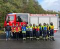 Bild: exb
Eine Gruppe der Feuerwehr Pullenreuth legte das Leistungsabzeichen „Wasser“ erfolgreich ab. Bürgermeister Hubert Kraus (von links) und die Kreisbrandmeister Peter Prechtl, Florian Braunreuther und Alois Schindler sowie Gruppenführer Andreas Philipp gratulierten.
