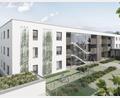 Bild: evh-Architekten Amberg
So sieht der Neubau aus, wenn er fertig ist. Am Haager Weg in Amberg entstehen 17 Wohnungen für Menschen mit Behinderung.