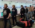 Bild: rwo
Die Kastler Schützen Alexander Deubzer (links), Fabian Plannerer (3. von links) und Julian Plannerer (5. von links) im Wettkampf gegen die SG Münchberg.
