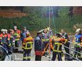 Bild: lei
Bei der Leistungsprüfung beweisen Mitglieder der Feuerwehr Schlicht ihr Können.
