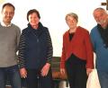 Bild: Siebenbürger/exb
Das neue Vorstandsgremium des Eine-Welt-Ladens (von links): Kassier Markus Lacher, Monika Rambach (Stellvertreterin der 2. Vorsitzenden), zweite Vorsitzende Cornelia Siebenbürger und Vorsitzender Helmut Kollhoff.
