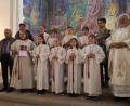 Bild: rgl
Sieben neue Ministranten wurden in die Gemeinschaft der Pfarrei St. Michael in Oberwildenau aufgenommen.