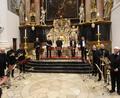 Bild: Johannes Röttges/exb
Das Bläserensemble Ludwig Güttler in der Basilika Waldsassen beim Schlussapplaus nach dem Konzert.