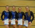 Bild: Julia Ritter/exb
Die Geräteturnerinnen Lea Tretter (von links), Anna Schramm, Alisha Höfler und Alina Hinrichsmeyer vertraten die Turngemeinschaft Tirschenreuth beim Landesfinale in Illertissen.