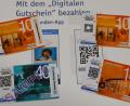 Bild: gf
Das Amberger Stadtgeld wird es bald auch als „digitalen Gutschein“ geben, der beliebig aufgeladen werden kann und den man in seiner App immer parat hat..