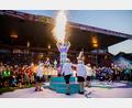 Archivbild: Christoph Soeder/dpa
Die Flamme der Special Olympics wird bei der Eröffnungsfeier der Special Olympics Nationalen Spiele 2022 im Stadion An der Alten Försterei entzündet. Hier traten knapp 4000 Athletinnen und Athleten in 20 verschiedenen Sportarten gegeneinander an und hatten die Chance, sich für die "Special Olympic World Games" zu qualifizieren.