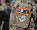 Bild: Sgt. Spencer Rhodes
Ein US-Soldat der "Task Force Orion" in Grafenwöhr mit dem "Combat Training Center-Yavoriv Advisor Patch". Der US-Verband bildet ukrainische Soldaten aus.