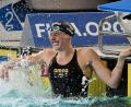 Bild: Asanka Brendon Ratnayake/AP/dpa
Schwimmerin Angelina Köhler jubelt über ihren neuen deutschen Rekord.