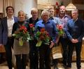 Bild: Firma Schmelzer/exb
Mitarbeiterehrung bei der Firma Schmelzer: Im Bild von links Geschäftsführer Peter Schmelzer, Melanie Mayer, Tobias Andritzky, Hubert Popp, Stefan Fischer, Alexander Dötterl, Geschäftsführer Helmut Keck.